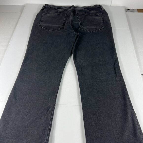 Madewell Jeans Womens Measured 35x25 Mid Rise Kick Out Black Denim Hemmed Tag 31 - Picture 10 of 16